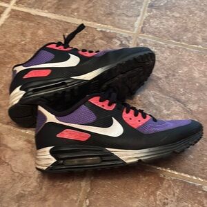 Nike Air Max Black and Purple with Red Accents